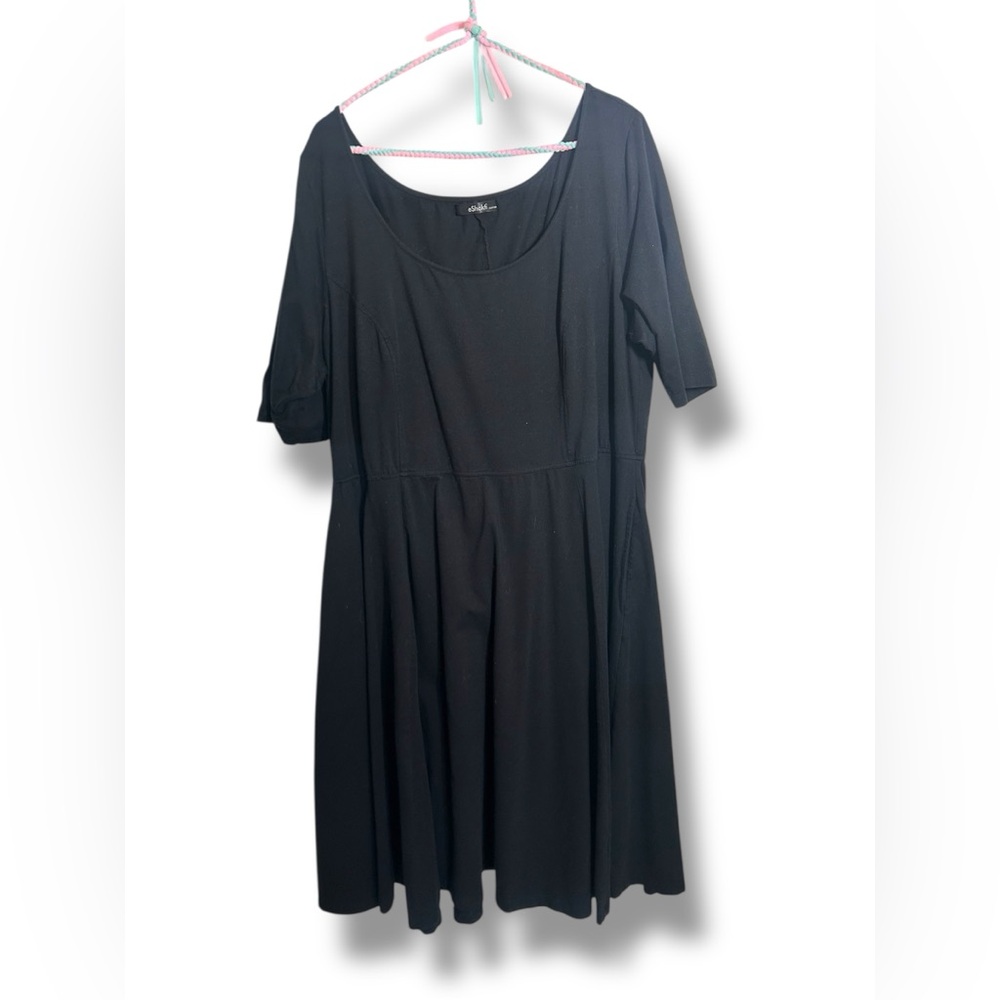 eShakti Custom Black Skater Dress – Approx. 3X